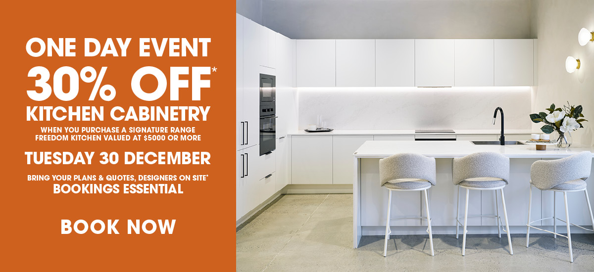 ONE DAY EVENT - 30% OFF* KITCHEN CABINETRY