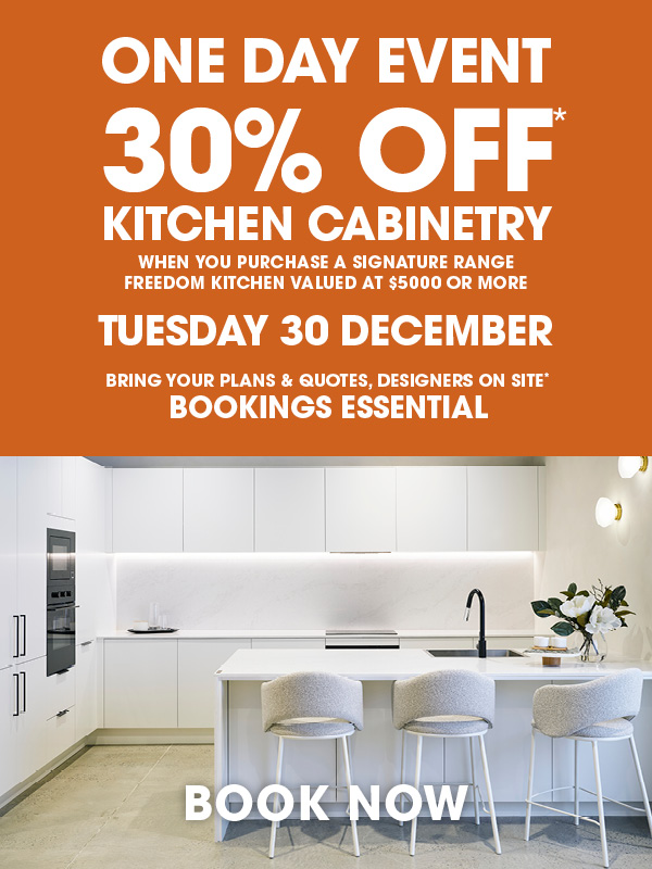 ONE DAY EVENT - 30% OFF* KITCHEN CABINETRY