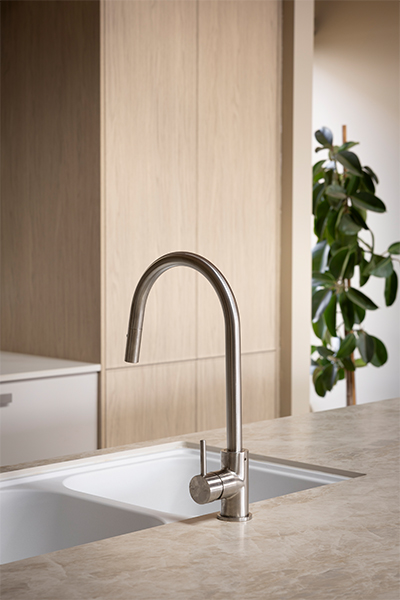 Stainless-steel-tap-and-white-sink-in-modern-kitchen-The-Block-2025-House-3