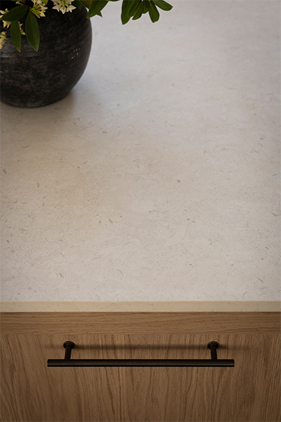 Dekton Pietra Kode Nebbia benchtop brings a luxurious, durable finish to the heart of the kitchen.