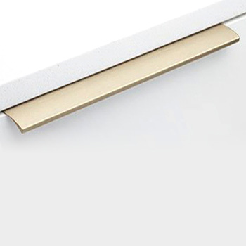 Handle: Brushed Brass Lip Pull 12-K-110